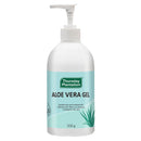 a bottle of aloe vera gel with a pump dispenser.