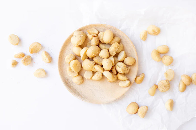Roasted Garlic Macadamias – Premium Australian Grown Hand Roasted Nuts 75g Nutworks