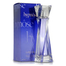a bottle of perfume and its packaging, both in a blue color scheme.