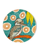 Koh Living Aboriginal Kookaburra Ceramic Coaster Koh Living