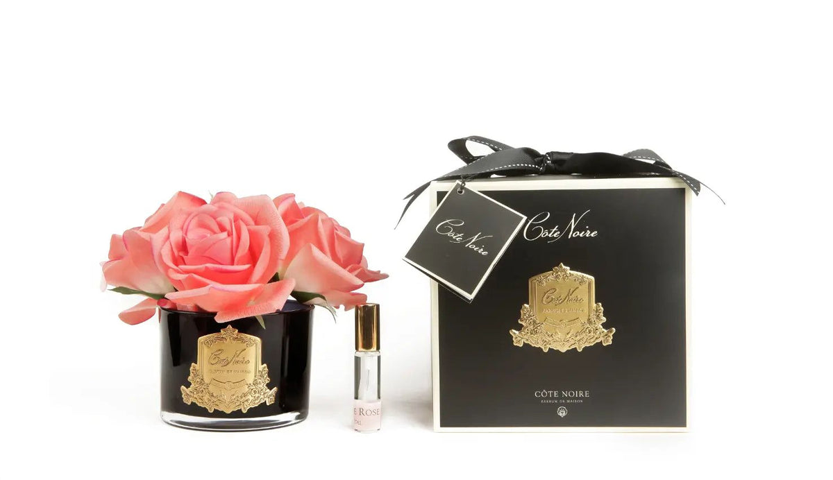Cote Noire Perfumed Natural Touch 5 Roses - Black - White Peach - GMRB65 Cote Noire