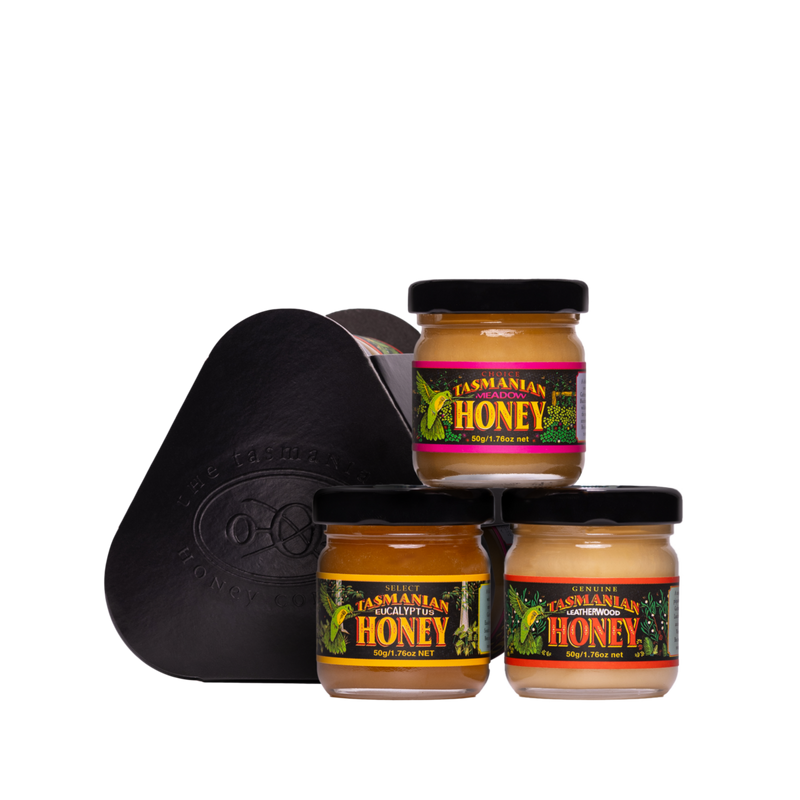 Tasmanian Honey Jars - Leatherwood, Meadow & Eucalyptus 3 x 50g Gift Pack Tasmanian Honey Company