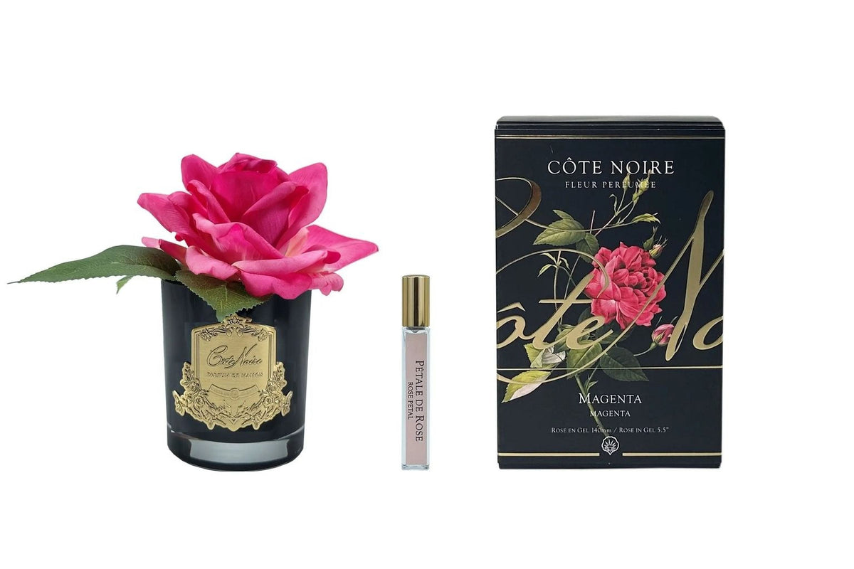 Cote Noire Perfumed Natural Touch Single Rose - Black - Magenta - GMRB07 Cote Noire