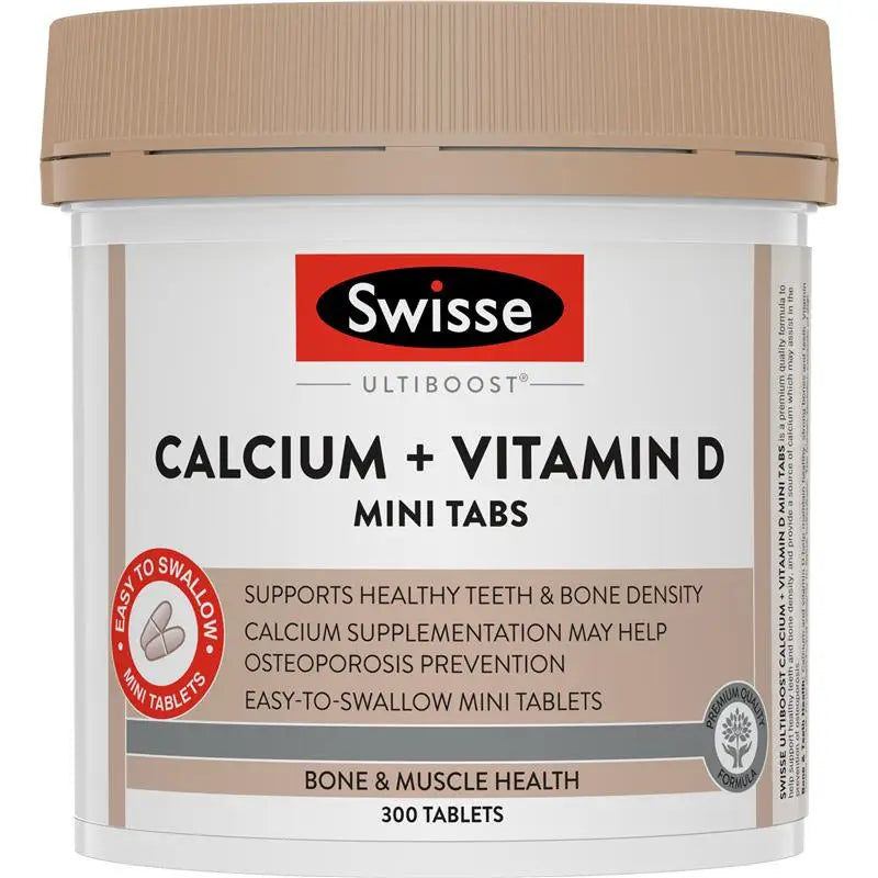 Swisse Calcium + Vitamin D 300 Mini Tablets EXP：08/2026 Swisse