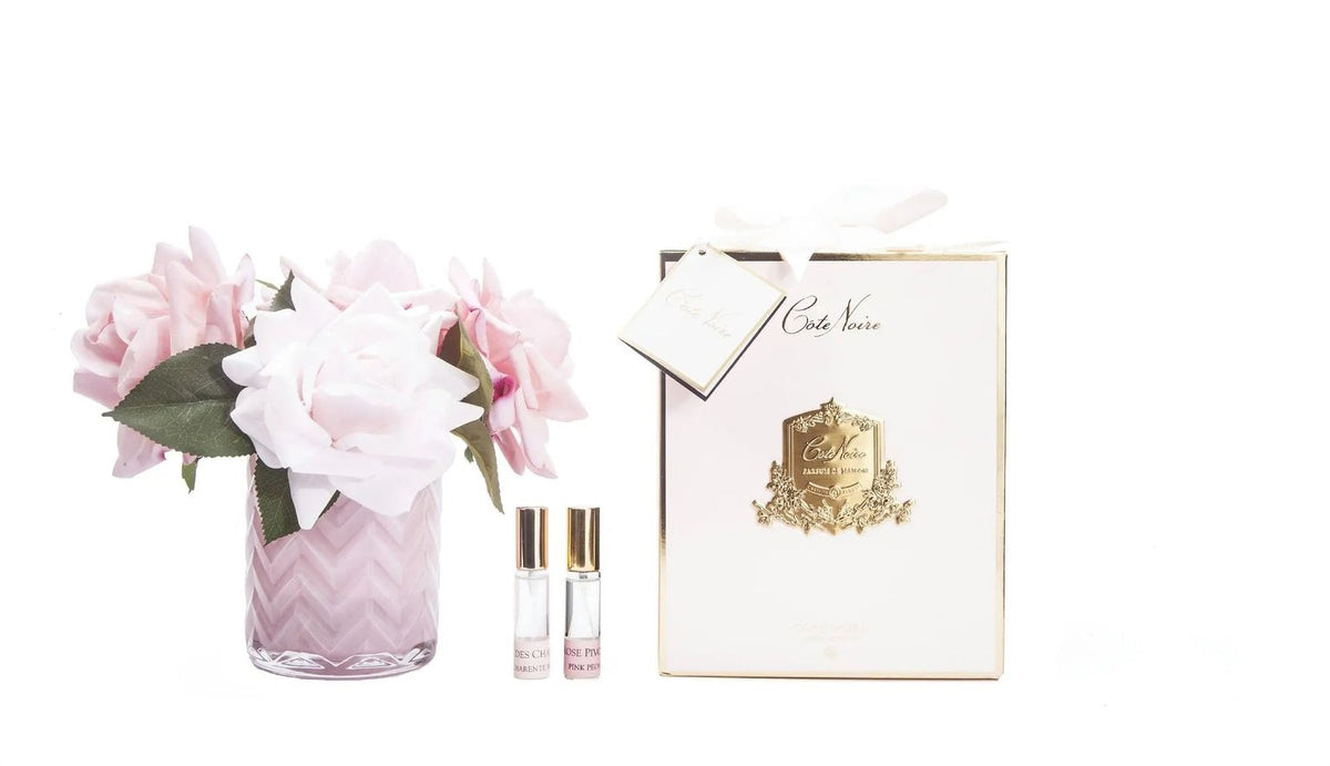 Cote Noire - Herringbone Flower Pink - Pink Roses - HCF03 Cote Noire