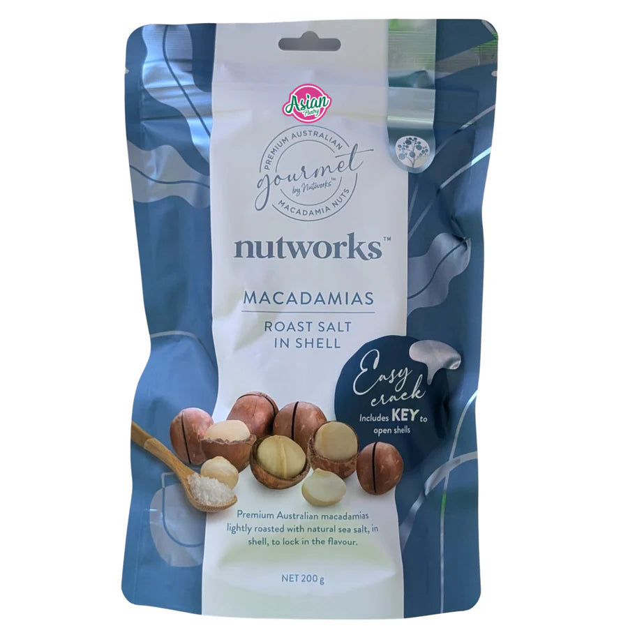 Nutworks Macadamias Roast Salt in Shell 200g Nutworks
