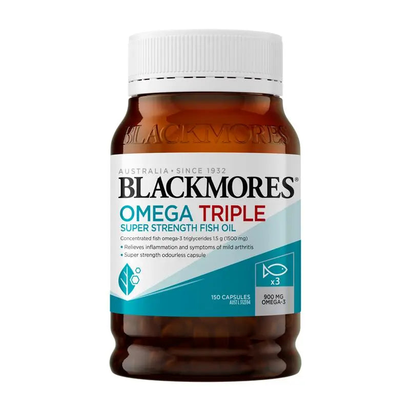 Blackmores Omega Triple Concentrated Fish Oil 150 Capsules Blackmores