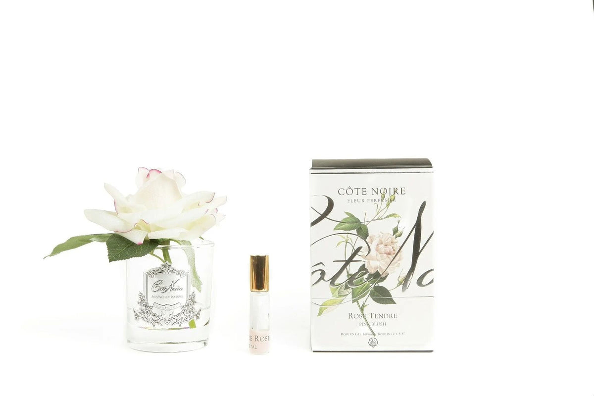 Cote Noire Perfumed Natural Touch Single Rose - Clear - Pink Blush - GMR02 Cote Noire