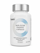 A bottle of PureLab Skin Clear Radiant Capsules, containing 30 capsules.
