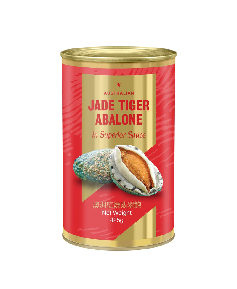 Jade Tiger Abalone - Luxury Canned Abalone in Sauce | Tender Pearl Meat, 6 Pack Jade Tiger