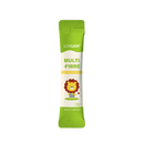 A green and white packet of LOVELION MULTI-FIBRE dietary supplement, containing 15g of the product.