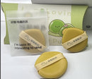 YAO ZHI Leather-Surfaced Dual-Use(DRY-WET) Powder Puff -3PS YAO ZHI