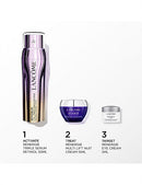 three Lancome skincare products, including a Lancome Renewe Triple Serum Retinol 50ml, a Lancome Renewe Treat, and a Lancome Target Renewe Eye Cream 5ml.