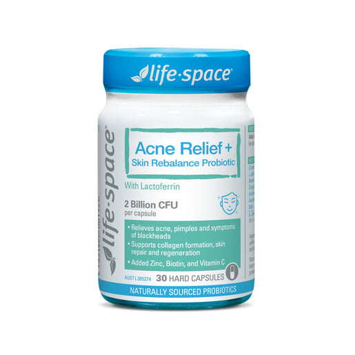 Life Space Acne Relief + Skin Rebalance Probiotic 30caps Life Space