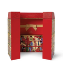 a red box with a picture of a building and the number 24 on it, suggesting it is an advent calendar.