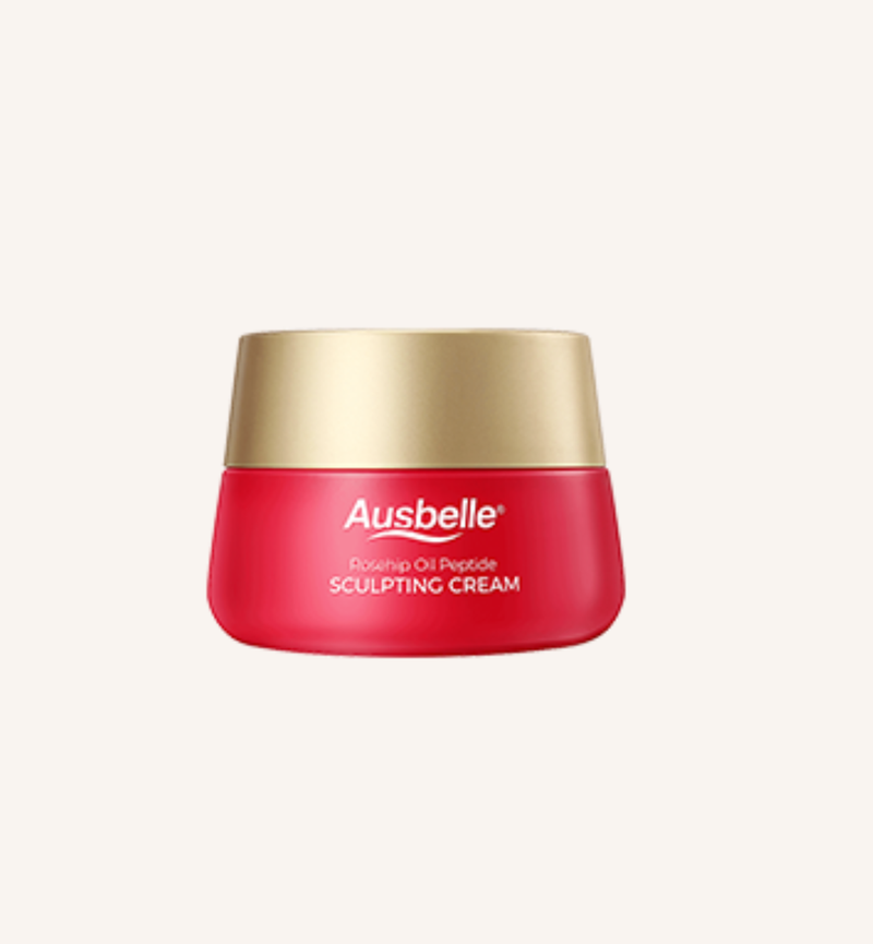 Rosehip Oil Cream | Ausbelle Peptide Sculpting Hydrating Face Moisturizer 80G Ausbelle