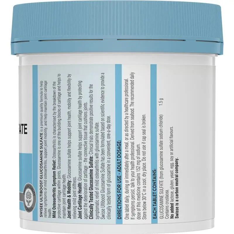 Swisse Ultiboost Glucosamine Sulfate 1500mg 210 Tablets  EXP：10/2025 Swisse