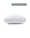 a single white pillow with a textured surface.