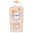 a bottle of Femfresh Daily Wash shampoo, which is a new look product.
