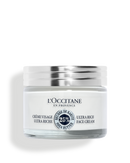 a jar of L'Occitane Ultra Rich Face Cream, a skincare product.
