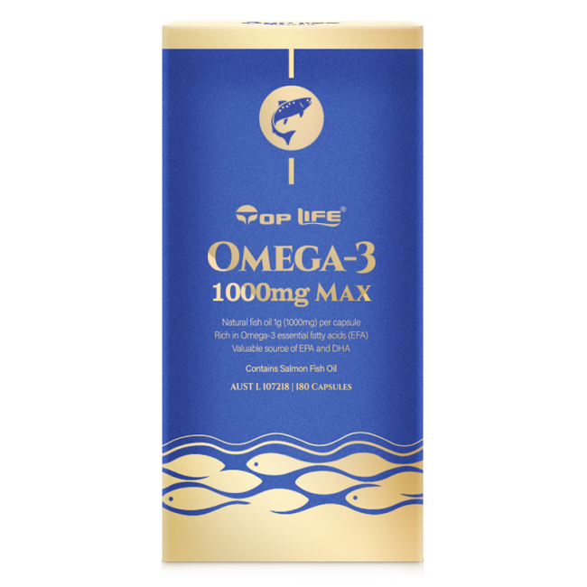 Top Life Omega-3 1000mg MAX 180 Capsules Top Life