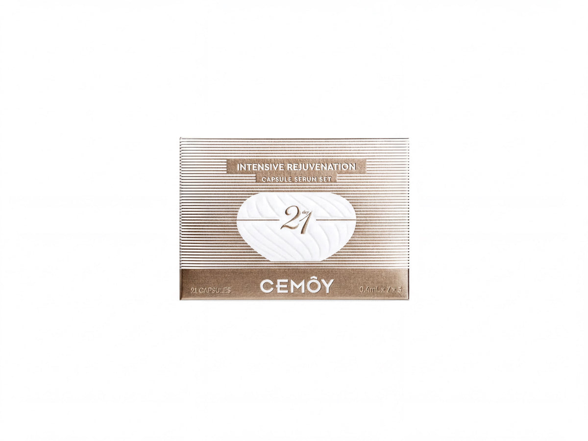 The image is a product label for CEMOY, which is an intensive rejuvenation cream.