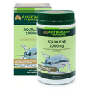 a bottle of Australian by Nature Squalene 1000mg supplement, along with its packaging.