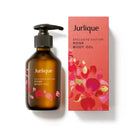 a bottle of Jurlique exclusive edition rose body oil and its packaging.