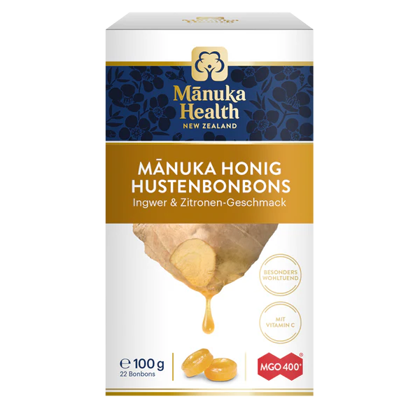 Manuka Health Manuka Honey Drops Lemon & Ginger 15 Pack Manuka Health