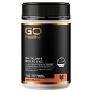 a bottle of GO healthy calcium and vitamin D3 supplement.