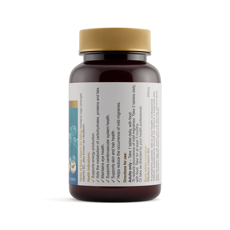 Herbs of Gold Vitamin B2 200mg Herbs of gold