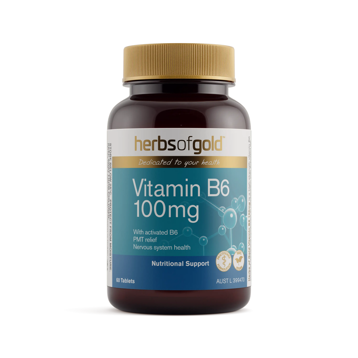 Herbs of Gold Vitamin B6 100mg Herbs of gold
