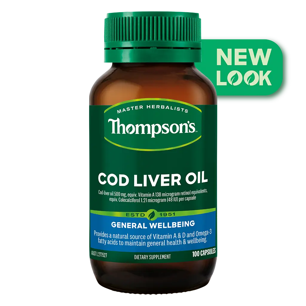 Thompsons Cod Liver Oil 100 Capsules XDaySale