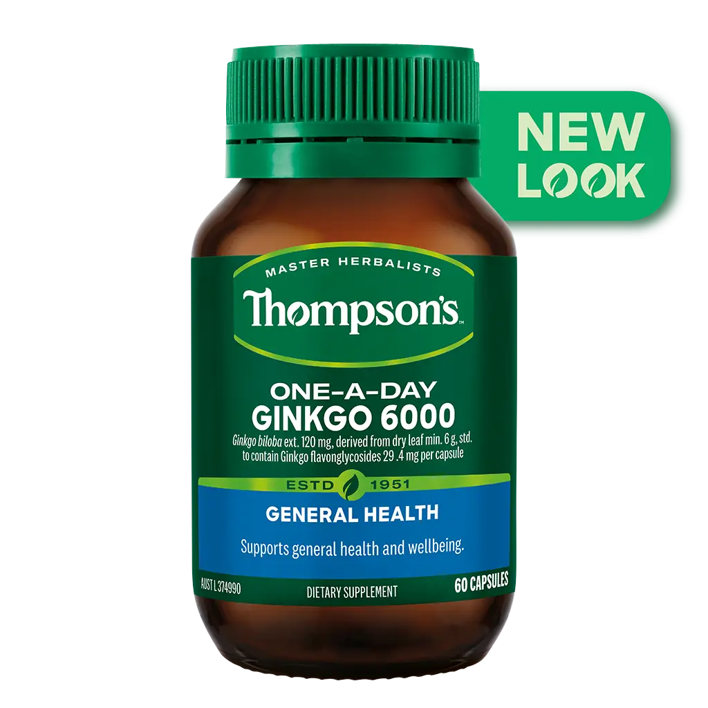 Thompsons One-A-Day Ginkgo 6000mg 60 Capsules BEST BEFORE END NOVEMBER 2024 XDaySale