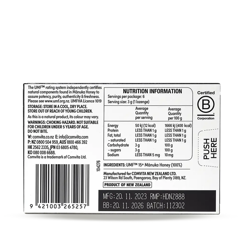 100% Mānuka UMF 15+ Honey Lozenges XDaySale