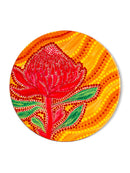 Koh Living Aboriginal Waratah Ceramic Coaster Koh Living