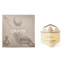 a box of CEMOY makeup products and a jar of the same product, both with a gold-colored appearance.