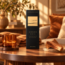 Blue Jacar Amber Veil 200ml carton in a warm evening lounge