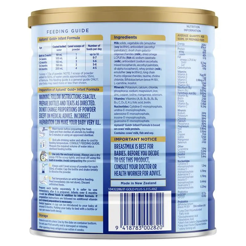 Aptamil Gold+ 1 Baby Infant Formula From Birth to 6 Months 900g EXP: 06/24 - XDaySale