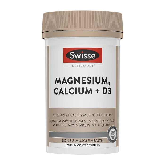 Swisse Ultiboost Magnesium Calcium + Vitamin D 120 Tablets XDaySale