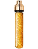 A golden liquid in a tube with a gold cap.