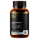 a bottle of Go Healthy Sleep supplement, which is a 60 hard capsule product.