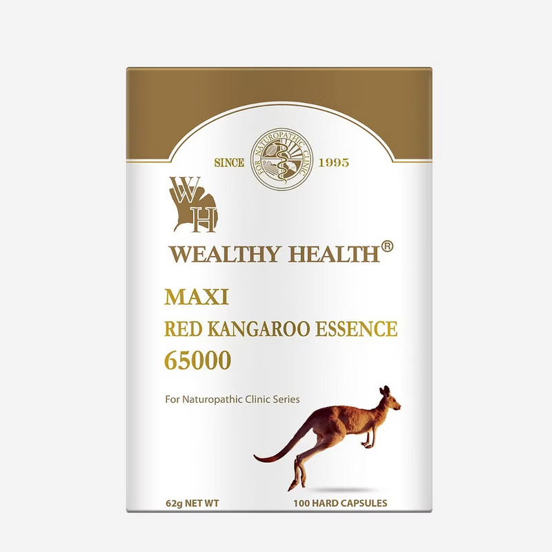 Red Kangaroo Essence Maxi 65000 – Australian Health Capsules | Immune Support Wealthy Health