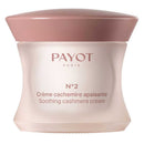 a jar of cream with a pink cap, labeled as a "N°2" cream that is described as "Soothing cashmere cream".