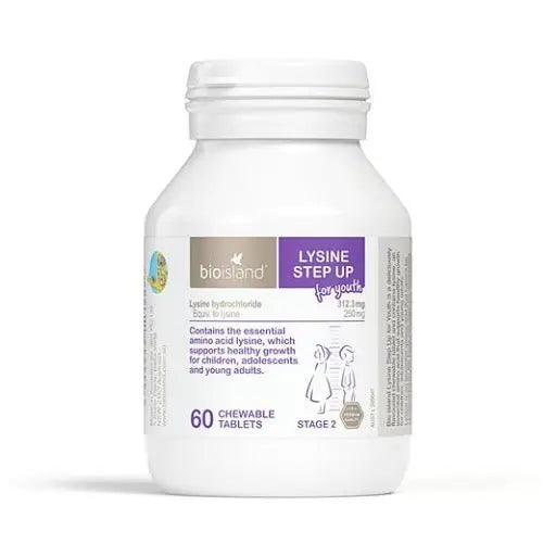 Bio Island Lysine Step Up for Youth 60 Chewable Tablets