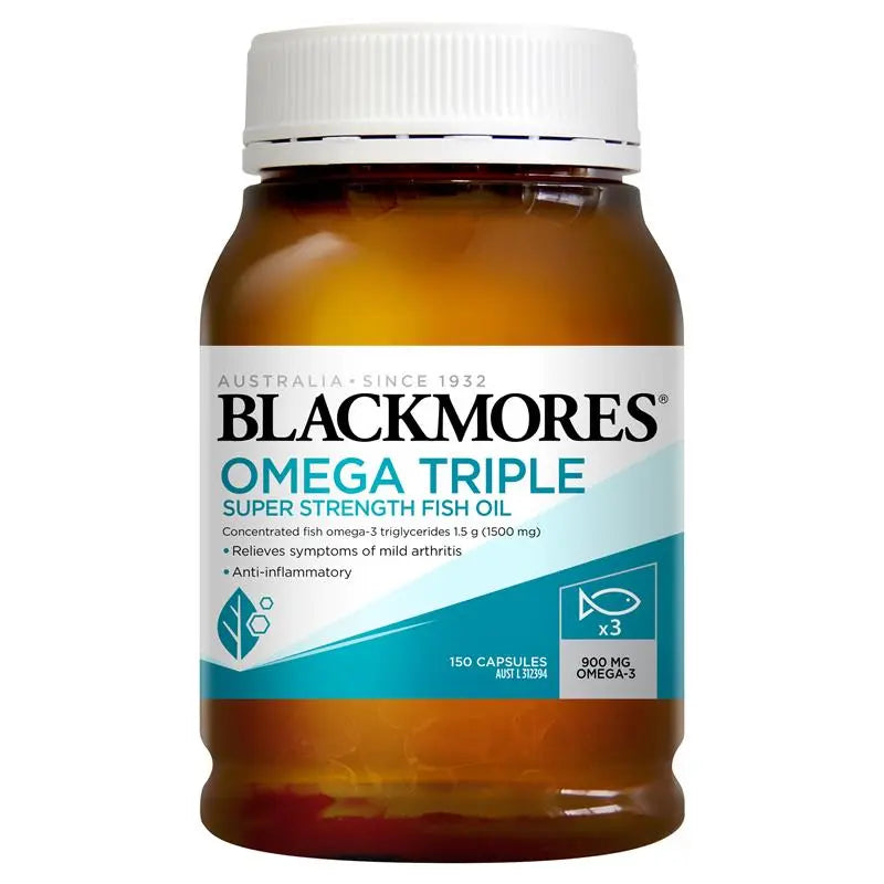 Blackmores Omega Triple Concentrated Fish Oil 150 Capsules EXP:01/2026 - XDaySale