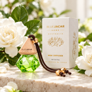 Blue Jacar Home MINI Diffuser 8ml in White Gardenia with presentation box and gardenia flowers