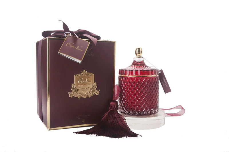 Cote Noire Grand Red & Gold Art Deco Candle - Rose Oud - GML45011 Cote Noire