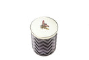 Cote Noire - Herringbone Candle With Scarf - Black & Gold - Red bee Lid - HCG02 Cote Noire