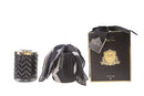 Cote Noire - Herringbone Candle With Scarf - Black & Gold - Red bee Lid - HCG02 Cote Noire